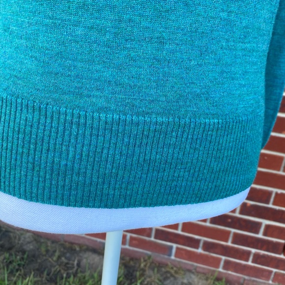 Green Wool Sweater St Patrick’s Day ADRIENNE VITTADINI GREEN WOOL BLEND SWEATERD - Picture 10 of 14